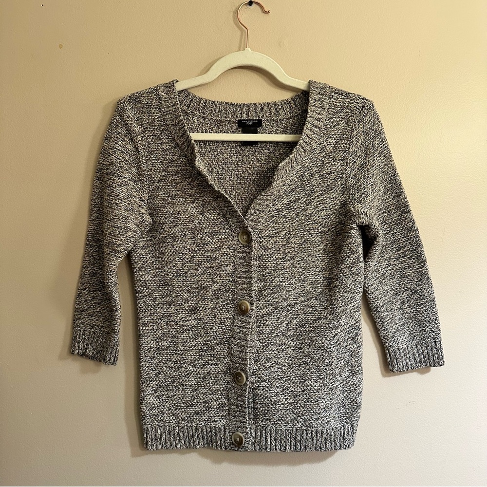 Ann Taylor Gray Women's Sweater Cardigan